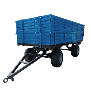 Farm Trailer Double Axle with Drop Sides: 10 Ton